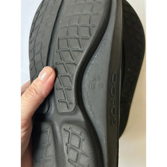 OOFOS Women’s Recovery Thong Sandals Black W9 - Picture 5 of 10